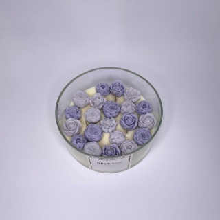 Bukiet świeca sojowa duża fioletowa