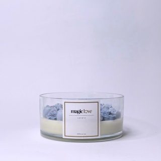 Bukiet świeca sojowa duża niebieska