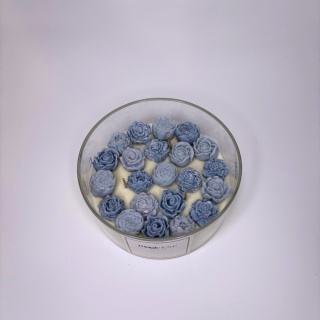 Bukiet świeca sojowa duża niebieska