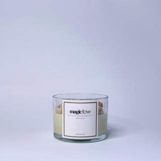 Bukiet świeca sojowa mała beżowa