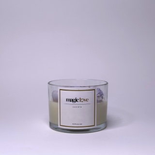 Bukiet świeca sojowa mała fioletowa