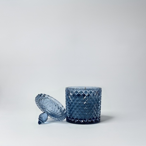 Cukierniczka świeca sojowa niebieska