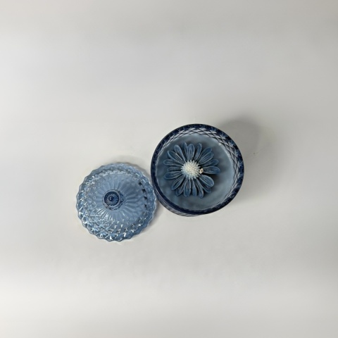 Cukierniczka świeca sojowa niebieska