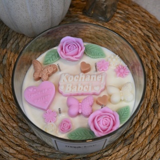 Świeca sojowa Dla Babci duża