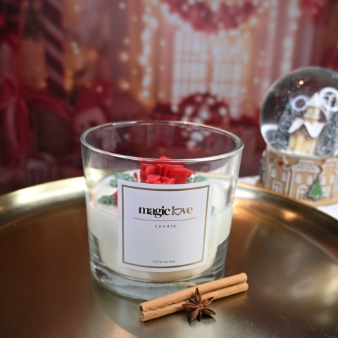 Świeca sojowa Świąteczna ostrokrzew