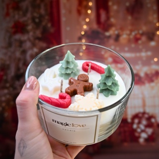 Świeca sojowa Świąteczna średnia