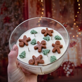 Świeca sojowa Świąteczne Pierniczki duża