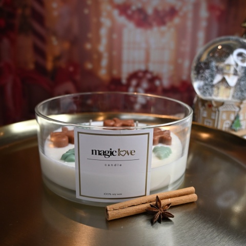 Świeca sojowa Świąteczne Pierniczki duża