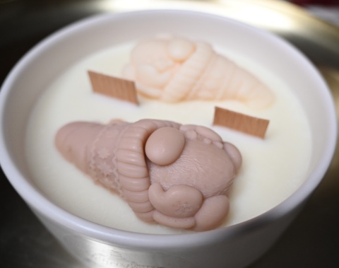 Świeca sojowa Świąteczne gnomy beżowe