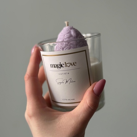 Świeca sojowa fioletowe Wielkanocne jajko