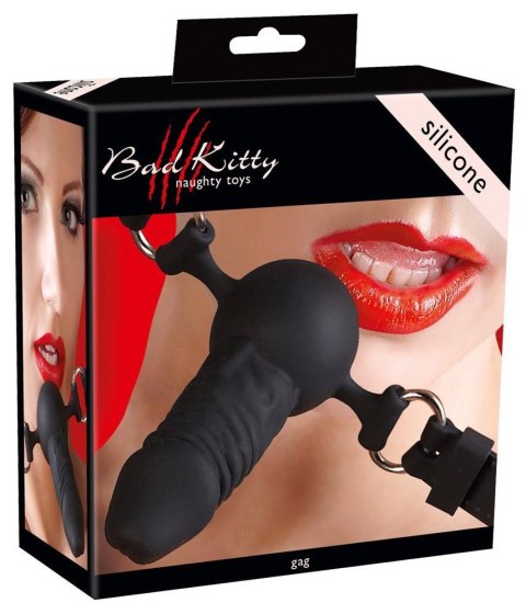 Knebel z silikonowym penisem dildo bondage bdsm Bad Kitty