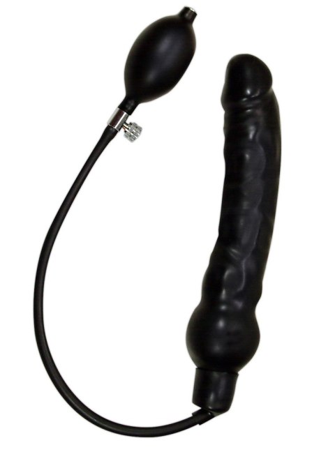 Nadmuchiwane czarne dildo penis z lateksu 25 cm You2Toys