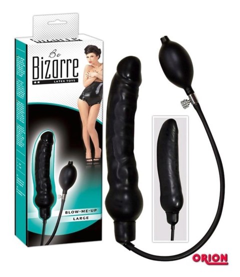 Nadmuchiwane czarne dildo penis z lateksu 25 cm You2Toys