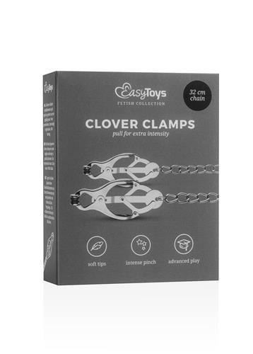 Stymulator-Japanese Clover Clamps With Chain Easytoys