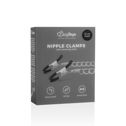 Zaciski na sutki Classic Nipple Clamps With Chain Easytoys