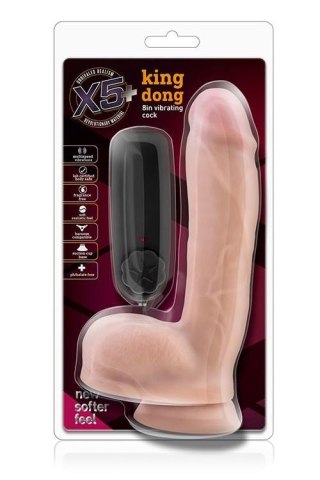 Wibrator-X5 PLUS KING DONG 8INCH VIBRATING COCK Blush