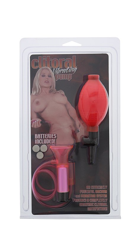 Pompka-clitoral vibrating pump - clear hot pink Seven Creations