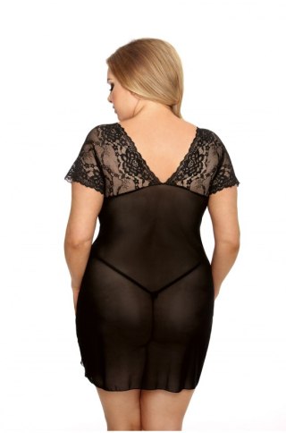 Marina black chemise XL+ ( czarna halka ) Anais