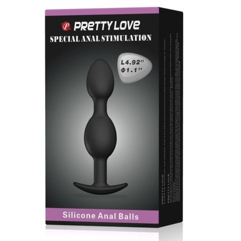 Obciążony wibrujący korek analny kulki sex 12cm Pretty Love