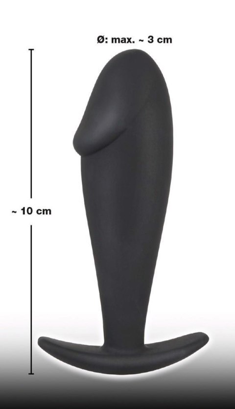 Silikonowy korek analny mały penis plug sex 10cm Black Velvets