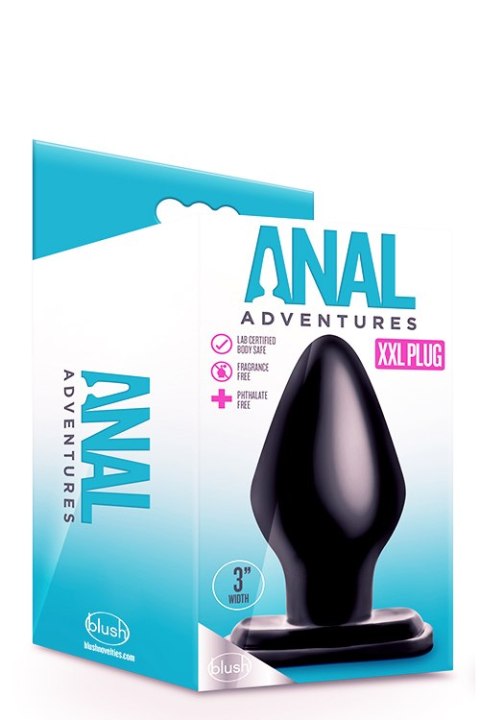 ANAL ADVENTURES XXL PLUG BLACK Blush