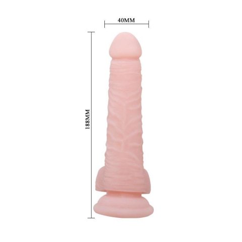 Duże grube dildo z przyssawką i jądrami sex 18cm BAILE