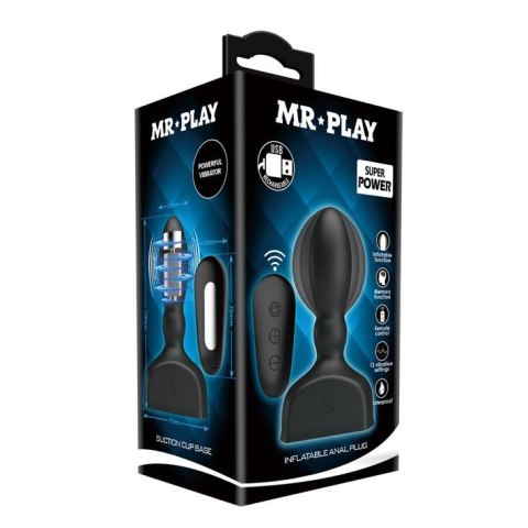 Duży korek analny pompowany powiększany usb 11cm Mr. Play