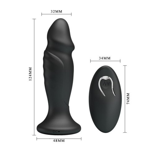 Mini penis korek analny wibrujący na pilota 12cm Mr. Play