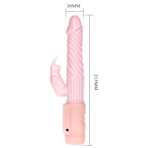 Ogrzewany wibrator z sex masażerem łechtaczki 21cm BAILE