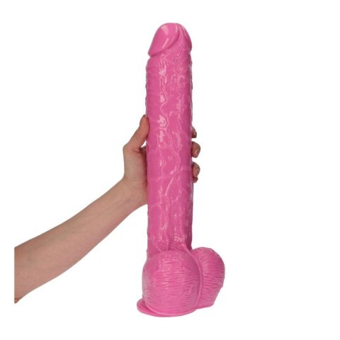 Wielki różowy penis ogromne dildo z jądrami 30 cm Toyz4lovers