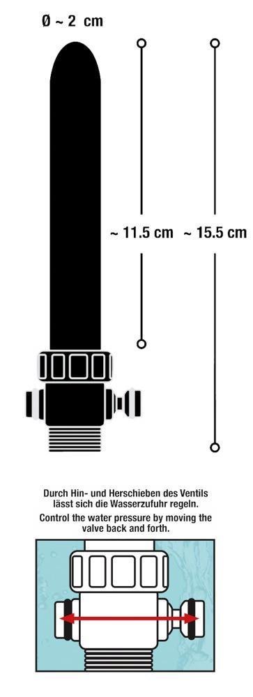 Końcówka do prysznica z dyszami srebrna 15,5 cm You2Toys