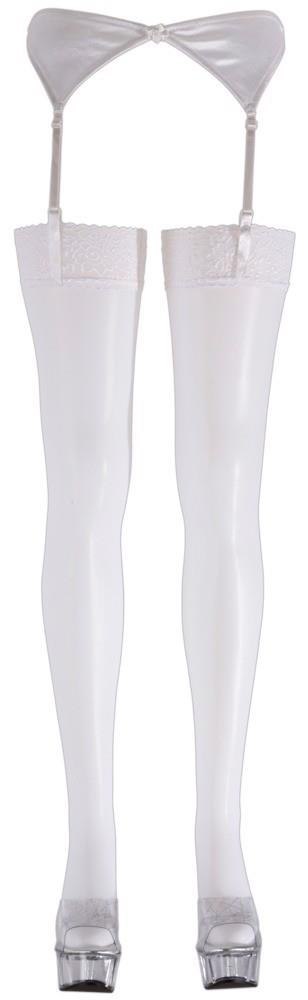 Stockings white 3 Cottelli LEGWEAR