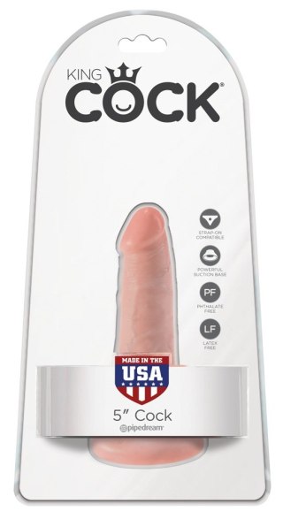 Realistyczny żylasty penis dildo z przyssawką 14cm King Cock