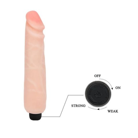 Wibrator penis naturalny z żyłkami elastyczny 25cm BAILE