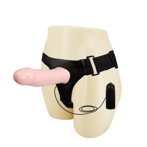 Wibrujący penis strapon proteza pusty środek 17cm BAILE