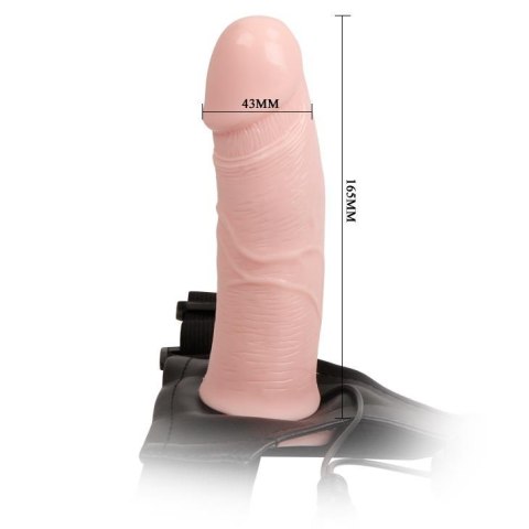 Wibrujący penis strapon proteza pusty środek 17cm BAILE