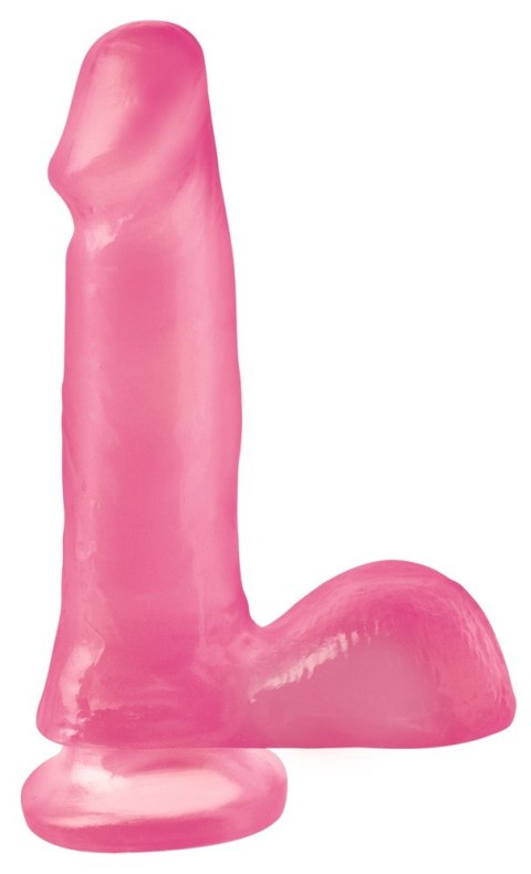 BRW 6" Dong Suction Cup Pink Basix Rubber Works