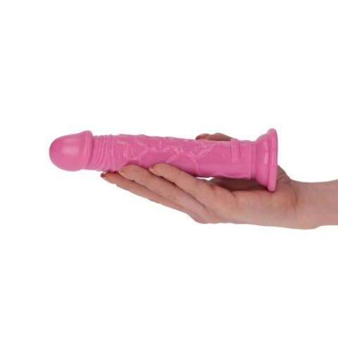 Prosty różowy żylasty penis z przyssawką 16,5 cm Toyz4lovers