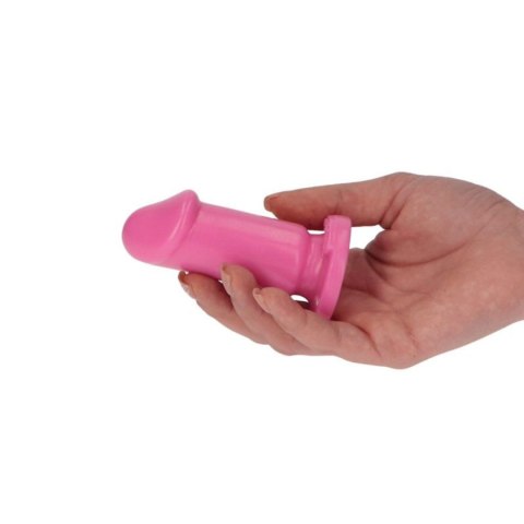 Różowe gumowe dildo gładkie z przyssawką 8 cm Toyz4lovers