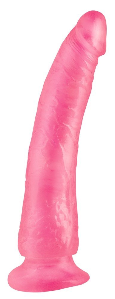 Różowe silikonowe żylaste dildo przyssawka 17,5cm Basix Rubber Works