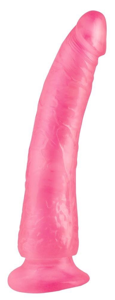 Różowe silikonowe żylaste dildo przyssawka 17,5cm Basix Rubber Works