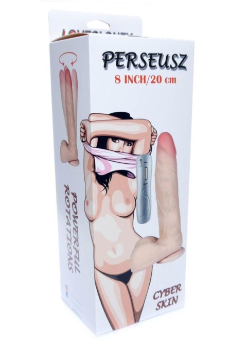 Dildo penis z rotacją i przyssawką jądrami 23cm B - Series Real