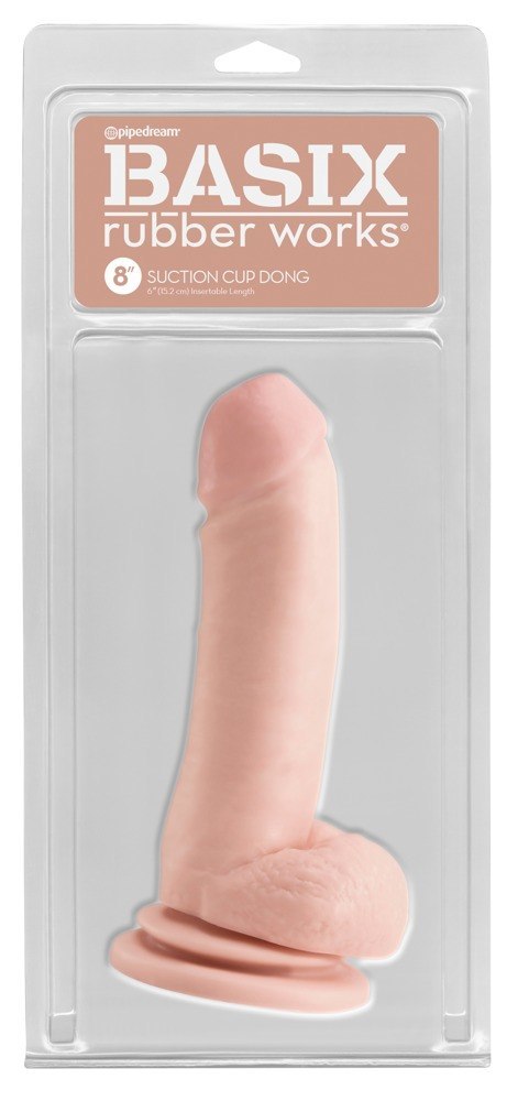 Gruby realistyczny penis dildo z żyłkami 20,7 cm Basix Rubber Works