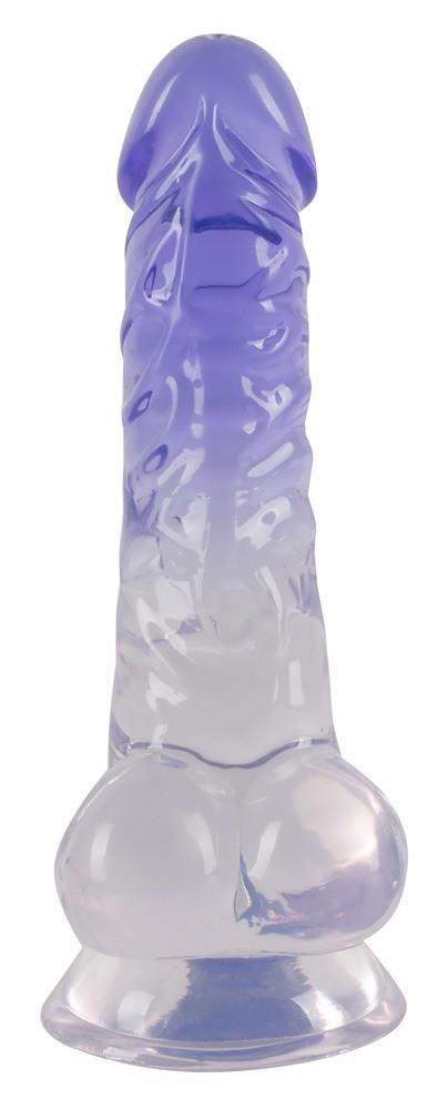 Transparentny penis żylasty z przyssawką 19,5 cm Crystal