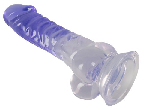 Transparentny penis żylasty z przyssawką 19,5 cm Crystal