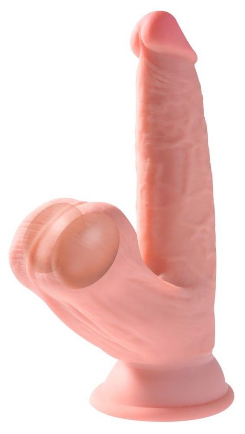 Realistyczne żylaste dildo z wielkimi jądrami 15cm King Cock Plus