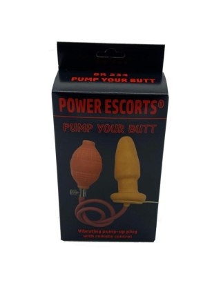 Wibrujący nadmuchiwany korek analny zatyczka plug Power Escorts