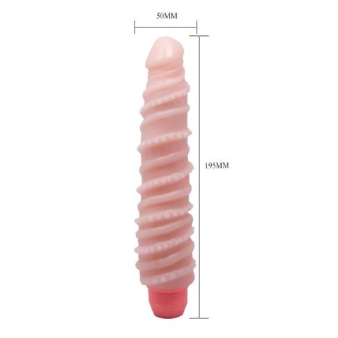 Wibrator zginany z kręgosłupem spiralny sex 19cm BAILE