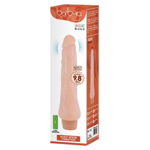 Wibrator realistyczny penis smukły członek 25cm BAILE