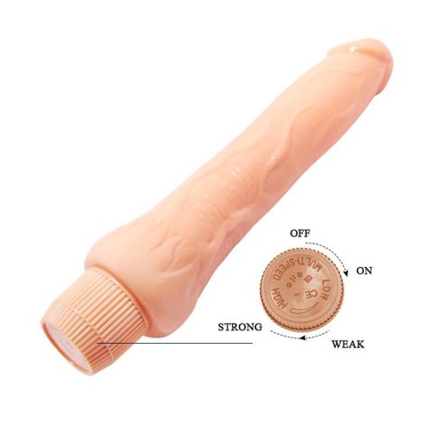 Wibrator realistyczny penis smukły członek 25cm BAILE